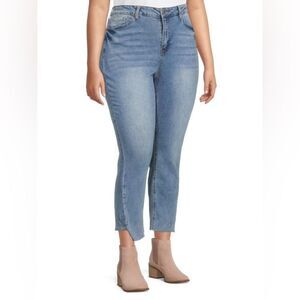 Copperflash Plus High Rise Slim Straight Cropped Jeans Size 16W EUC
